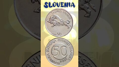 Slovenia 50 Tolarjev 2004.#shorts #education #coinnotesz