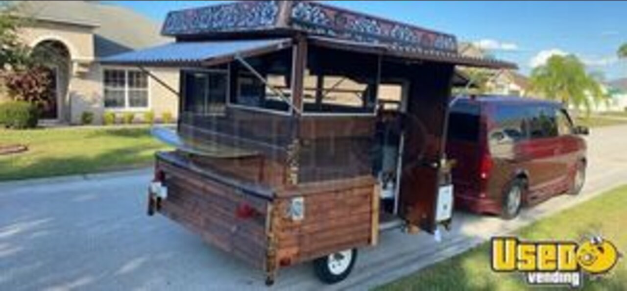 Used - 7' x 10' Custom-Built Tiki Hut Concession Trailer for Sale in Florida