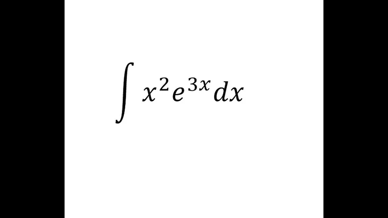 Calculus Help: Integral of x^2 e^3x dx - Integration by Substitution - High School Math - SOLVED!!!