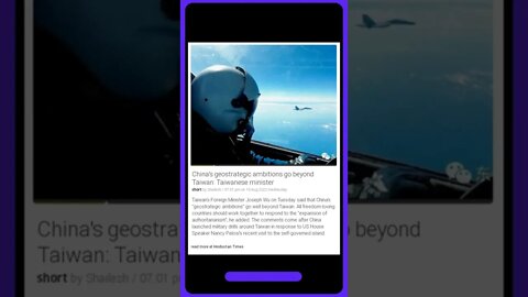 Latest Headlines: China's geostrategic ambitions go beyond Taiwan: Taiwanese minister #shorts #news
