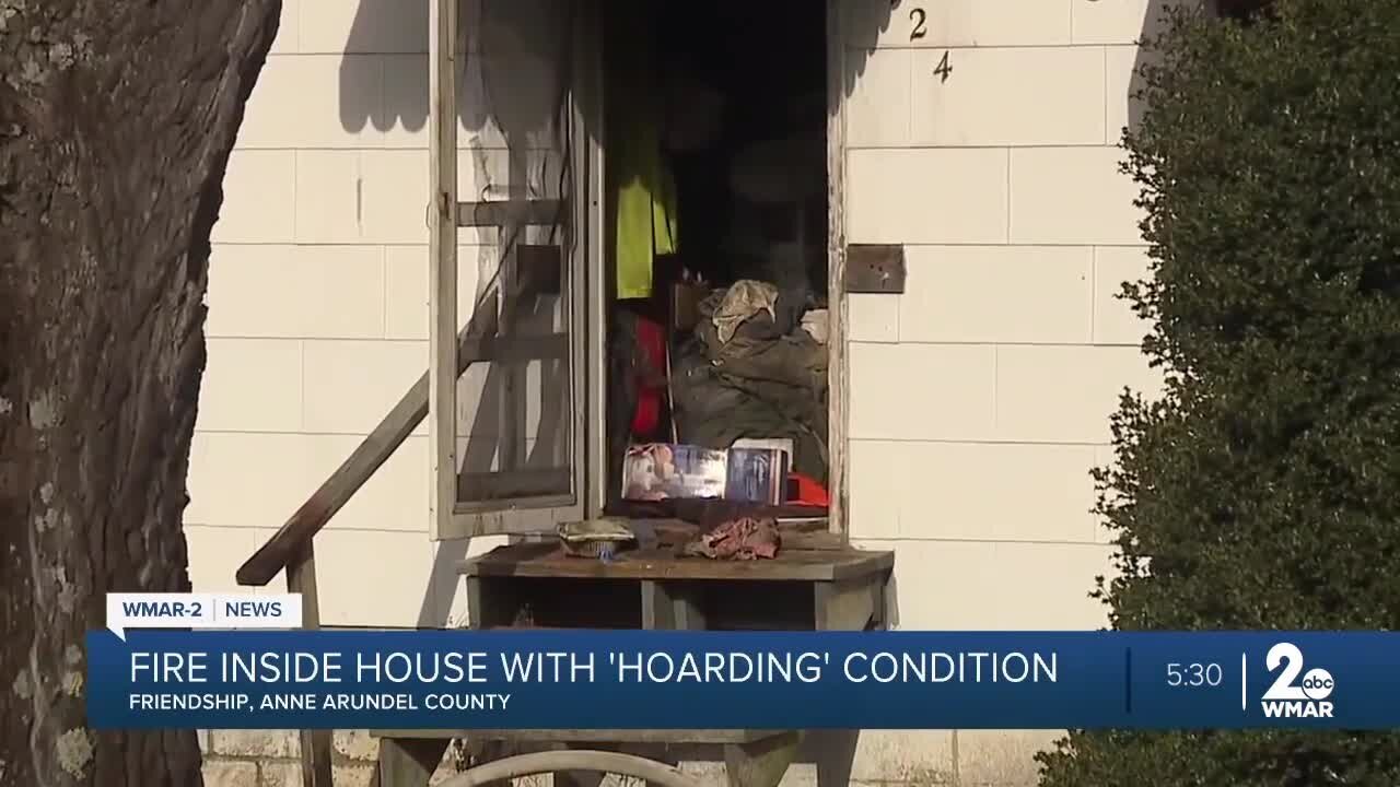 Firefighters battle fire with 'hoarding condition' in Anne Arundel County