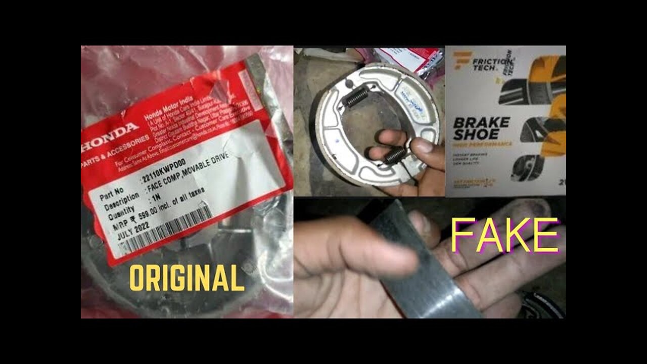 Original or Duplicate Brake Shoe in Honda Activa 3g