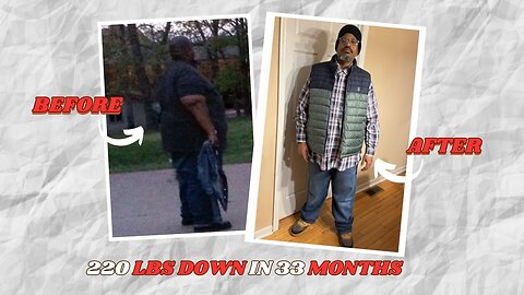 He lost an Incredible 220 lbs in 33 months! Must Watch!