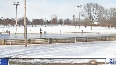 Crews Working on Ice Rinks