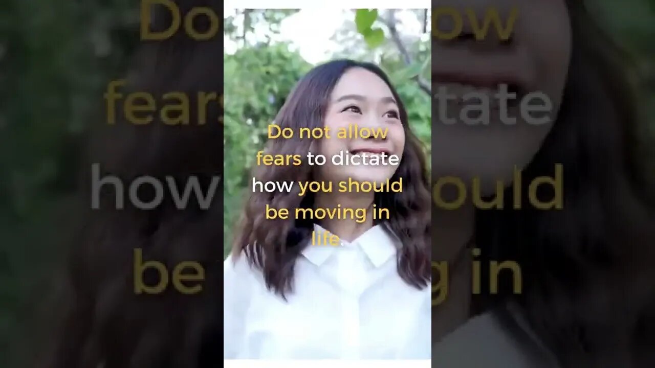 Do not allow fear to dictate your life! 😉😉