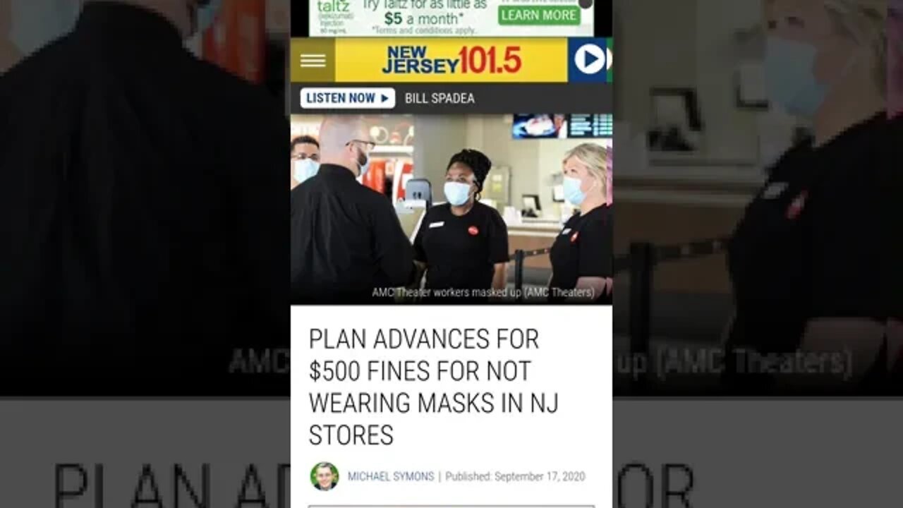 7 Months Later... NJ Wants Mask Fines