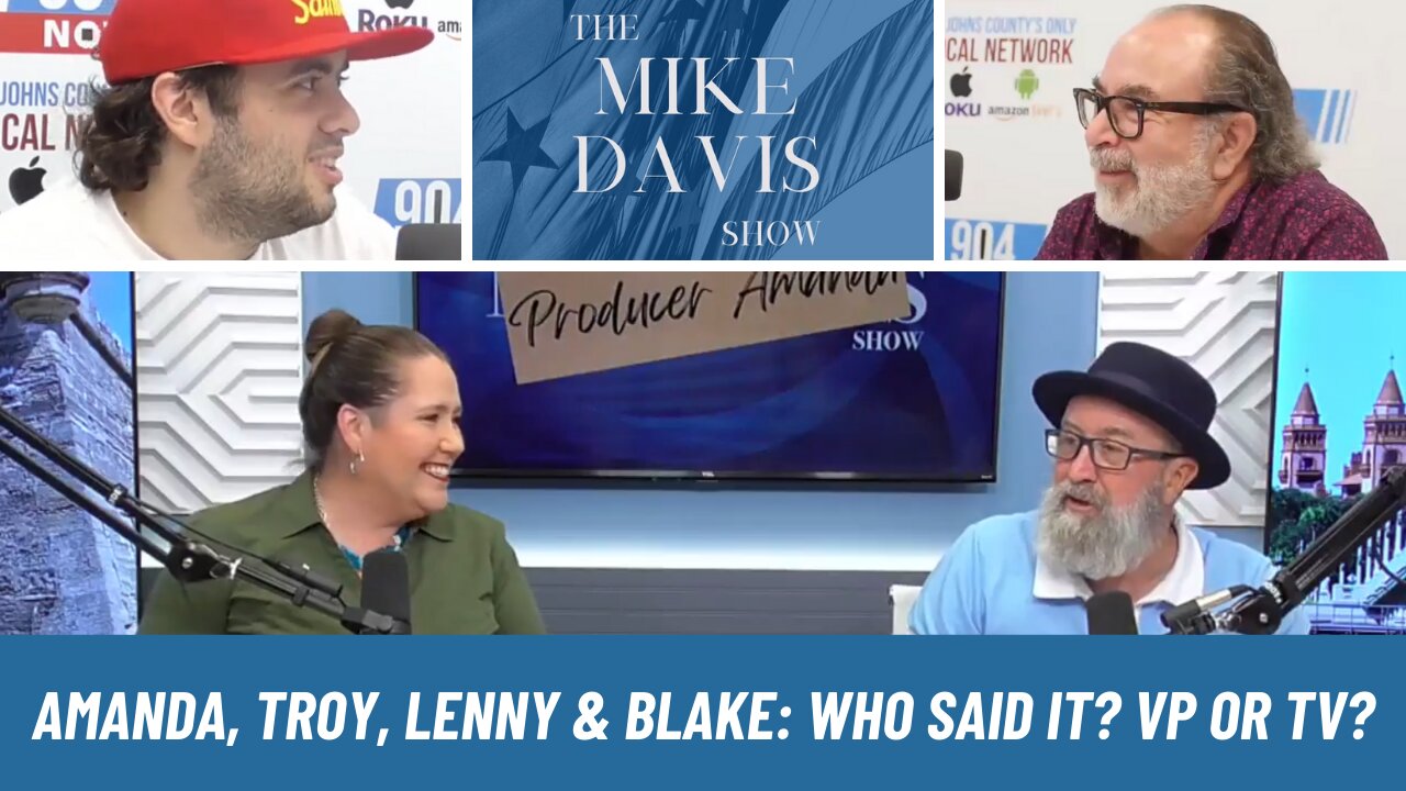 Producer Amanda, Troy, Blake, and Lenny are in studio "This Evening."