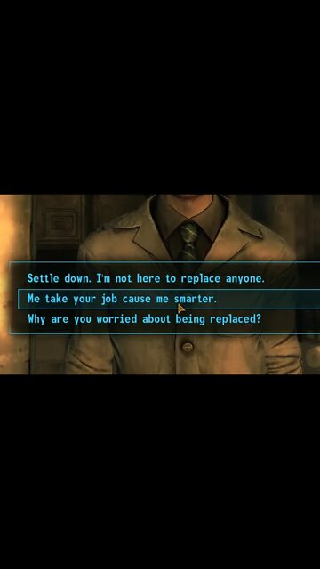 Fallout New Vegas "Me Take Your Job Cause Me Smarter" #Shorts