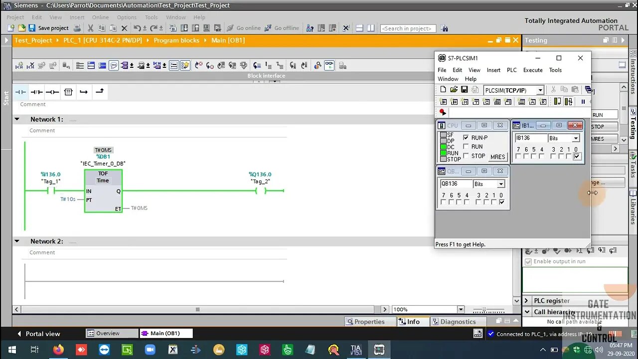 008 | OFF Delay Timer (-TOF-) Instruction | S7 Instruction |