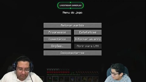 Live de Minecraft survival com assinantes do canal #eoroper #pai_eoroper