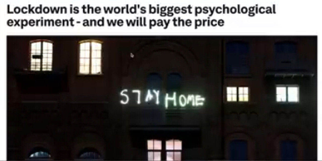 You were part of a worldwide mind control experiment.
