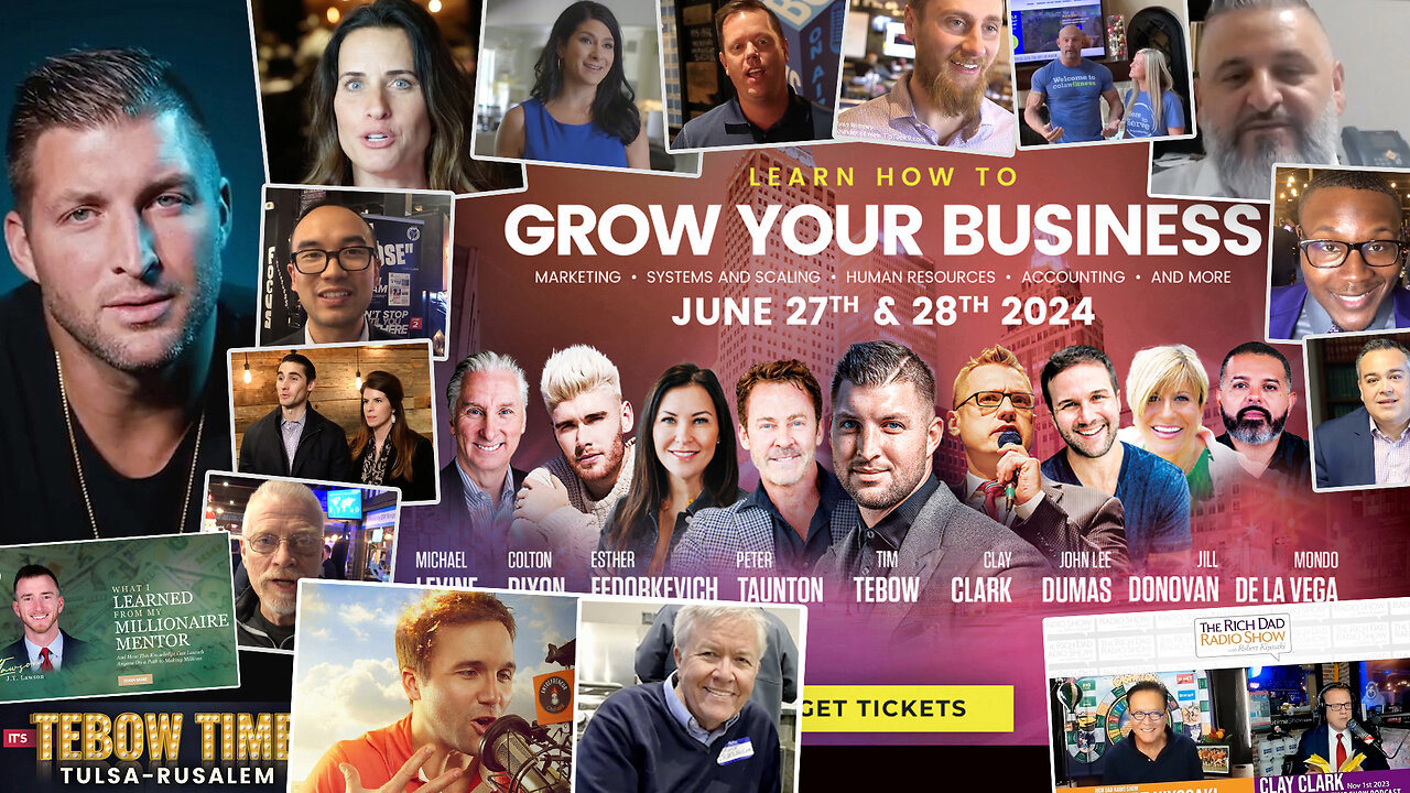 Business | Is This the Year to Grow Your Business? | "Monthly Income Increased By 83%! Clay Has Been An Excellent Business Coach By Developing a Workflow for Us!" - Bruce Fleming + Tebow Joins Business Conference