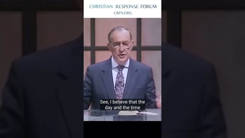 When is the rapture? Derek Prince - Christian Response Forum #rapture #truechristian #shorts