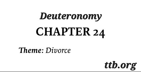 Deuteronomy Chapter 24 (Bible Study)