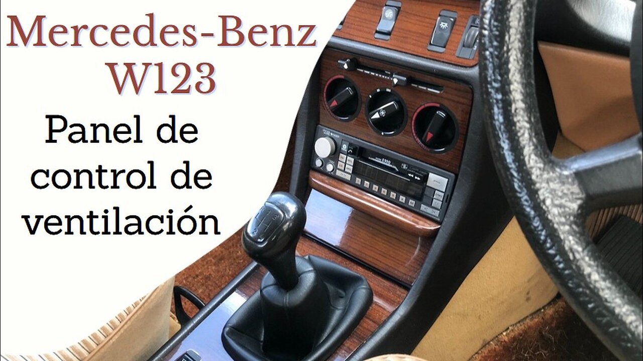 Mercedes Benz w123 - Cómo desmontar el panel de control de ventilación tutorial clase E