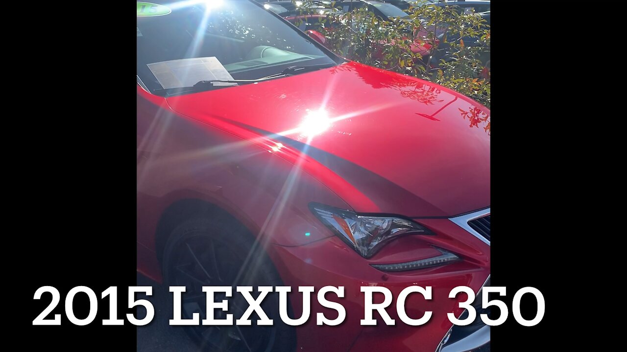 2015 Lexus RC 350. For sale