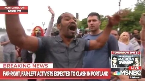 Portland Protesters On Both Sides Stay Relatively Calm