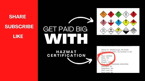 Look at how much you can get paid for having a hazmat cert in a cargo van