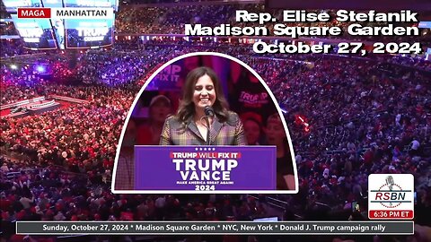 Rep. Elise Stefanik: Trump rally at Madison Square Garden 🎃 October 27, 2024