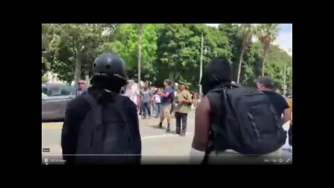 Antifa vs. Anti Vaccine Mandate Protesters In California