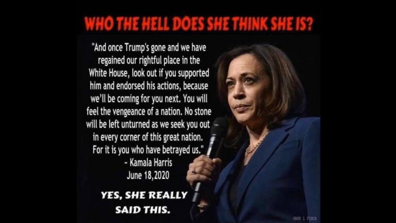 ABSOLUTE PROOF KAMALA IS COMING FOR YOU IF YOU DID NOT BEND THE KNEE