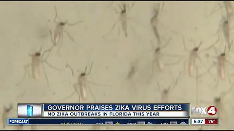 Governor: No active Zika zones in Florida so far this year