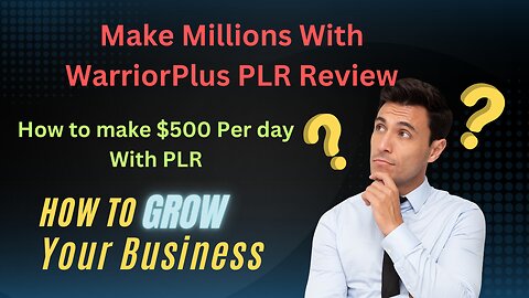 Make Millions With WarriorPlus PLR information Review-