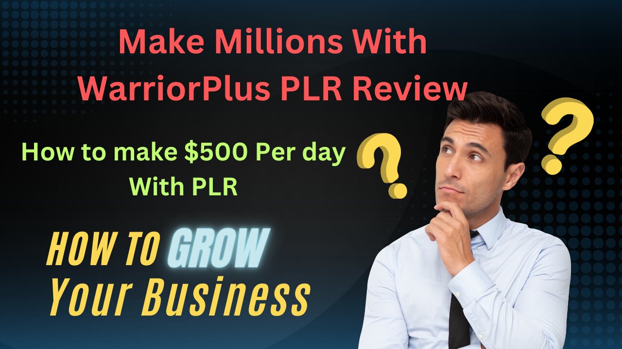 Make Millions With WarriorPlus PLR information Review-