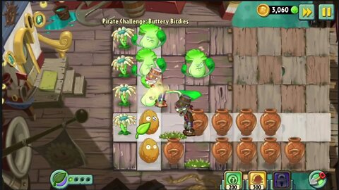 Pirate Challenge Buttery Birdies Plants Vs Zombies 2