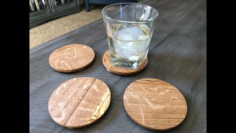 How to make custom oak coasters from an heirloom oak tree.