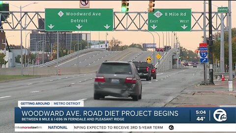 Woodward Avenue road die begins