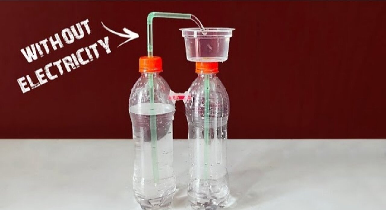 How to make automatic water fountain without electricity