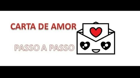 Como desenhar uma Carta de Amor Kawaii