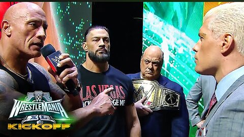 The Rock slaps cody Rhodes Wrestlemania #XL #kickoff