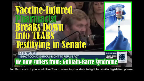 AX-INJURED PHARMACIST BREAKS DOWN INTO TEARS TESTIFYING BEFORE SENATE