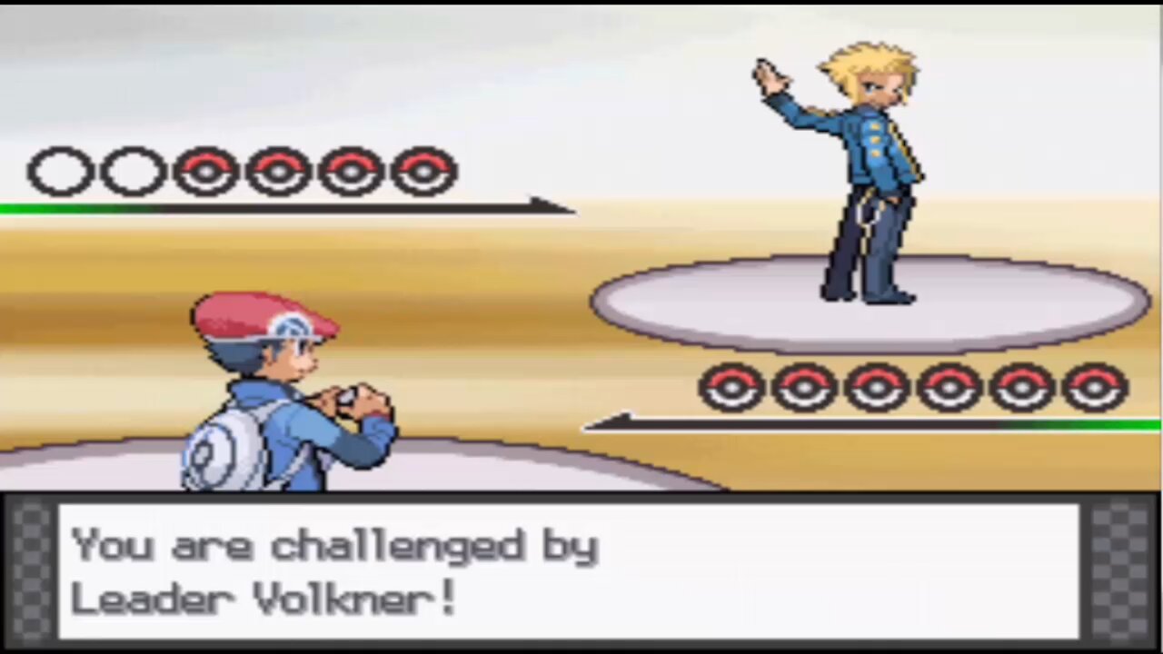 Pokemon Platinum - Sunyshore Gym Leader Battle: Volkner