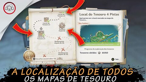 Genshin Impact, A Localização de todos os MAPAS de TESOURO em Inazuma | Super Dica PT-BR