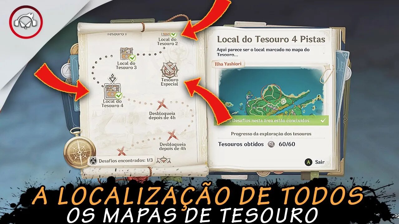 Genshin Impact, A Localização de todos os MAPAS de TESOURO em Inazuma | Super Dica PT-BR