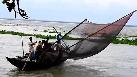 Fishing in Meghna River, Bangladesh