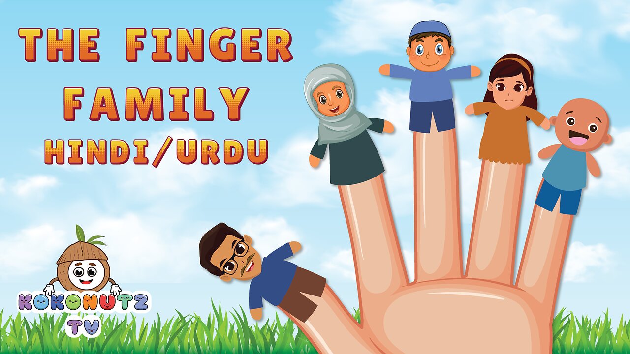 Finger Family Song Urdu | Hindi | KokonutzTv Nursery Rhymes & Kids Songs