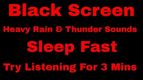 Rain Sounds For Sleeping & Fall Asleep Fast Forest Rain Nature Sounds Black Screen