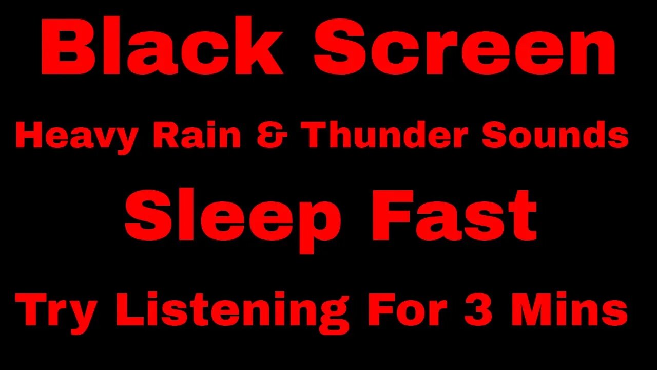 Rain Sounds For Sleeping & Fall Asleep Fast Forest Rain Nature Sounds Black Screen