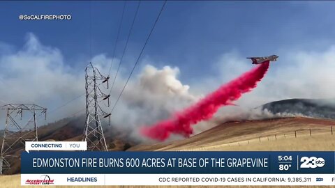 Edmonston fire burns 600 acres at base of the Grapevine