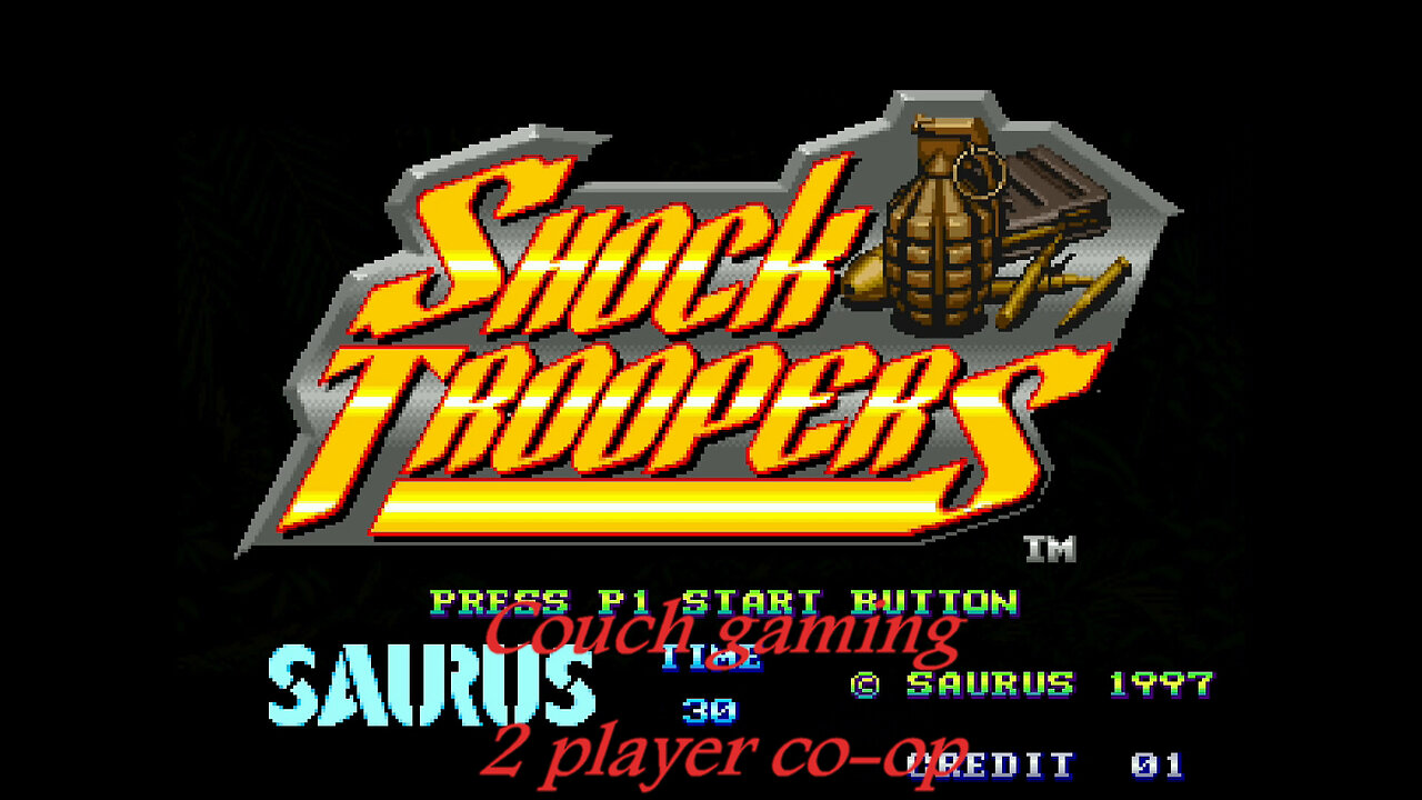 Couch 2 payer co-op gaming Shock Troopers (neo-geo)