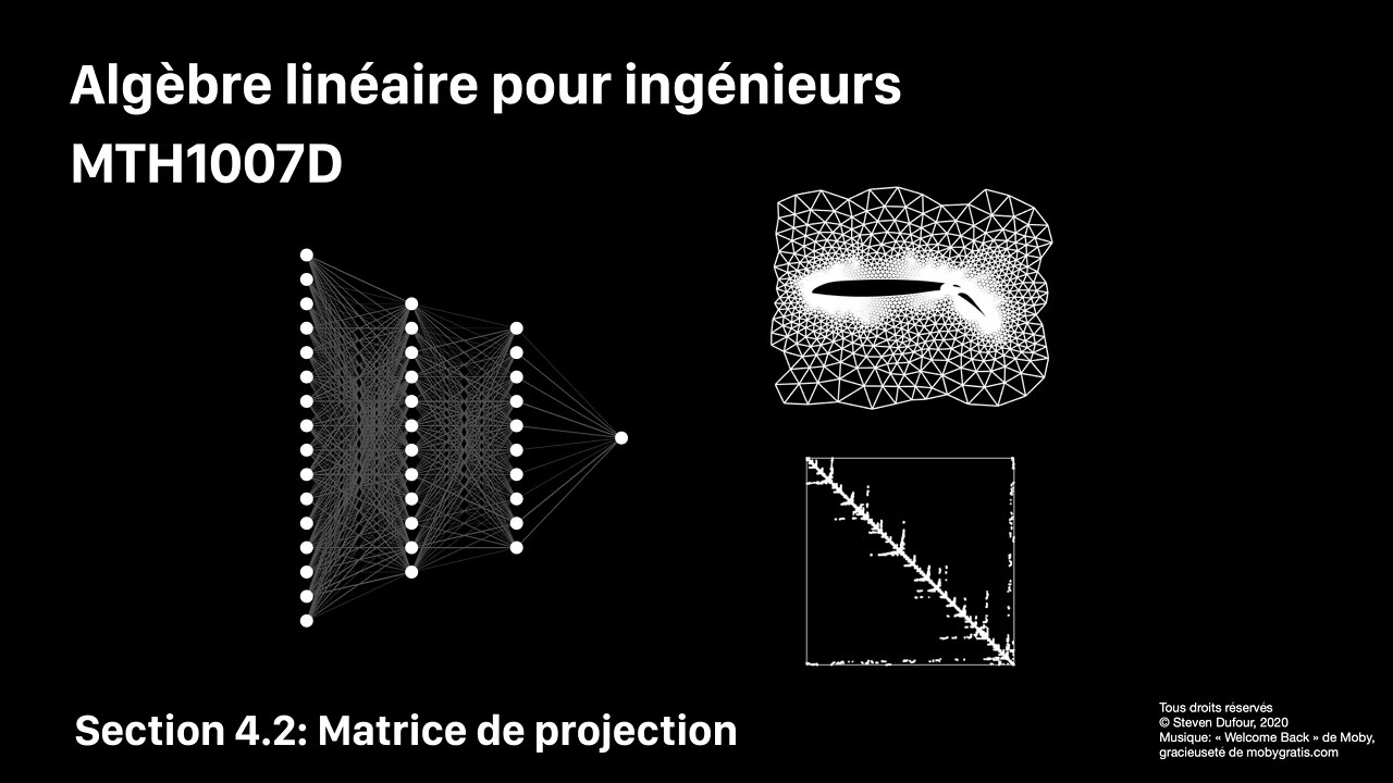 Section 4.2: Matrice de projection