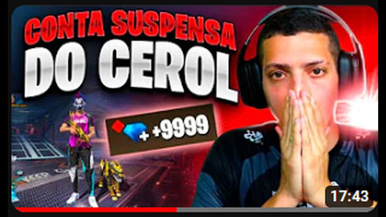 É JUSTO, CONTA SUSPENSA! PERDI TODA MINHA HISTÓRIA NO FREE FIRE!