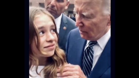 Creepy Joe Biden strikes again