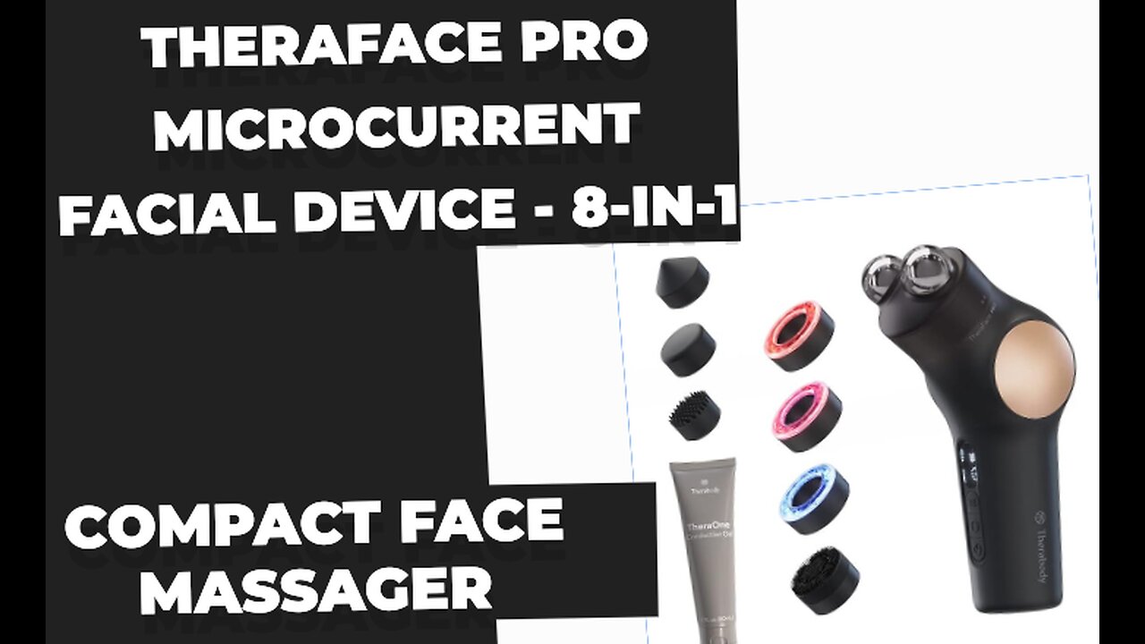 TheraFace PRO Microcurrent Facial Device - 8-in-1 Compact Face Massager