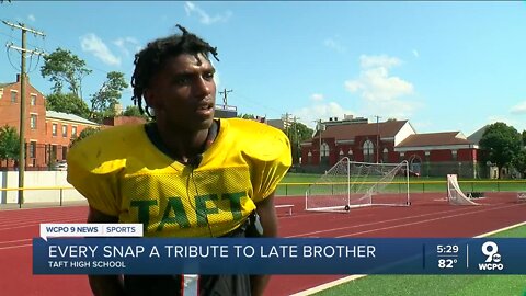 Taft High School football star Elias Rudolph dedicates this season to his late brother