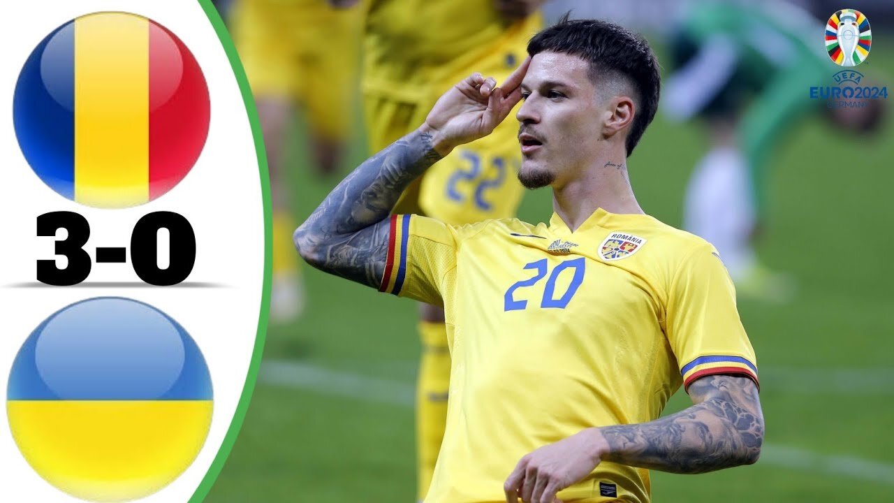 Romania Vs Ukraine (3-0) || Highlights & All Goals| UEFA EURO CUP #romania #ukraine #euro2024